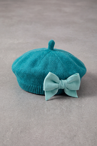 Béret Bébé Fille Tricot à Nœud vert – Pirouette